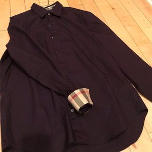 Purple Burberry Casual Button Down
